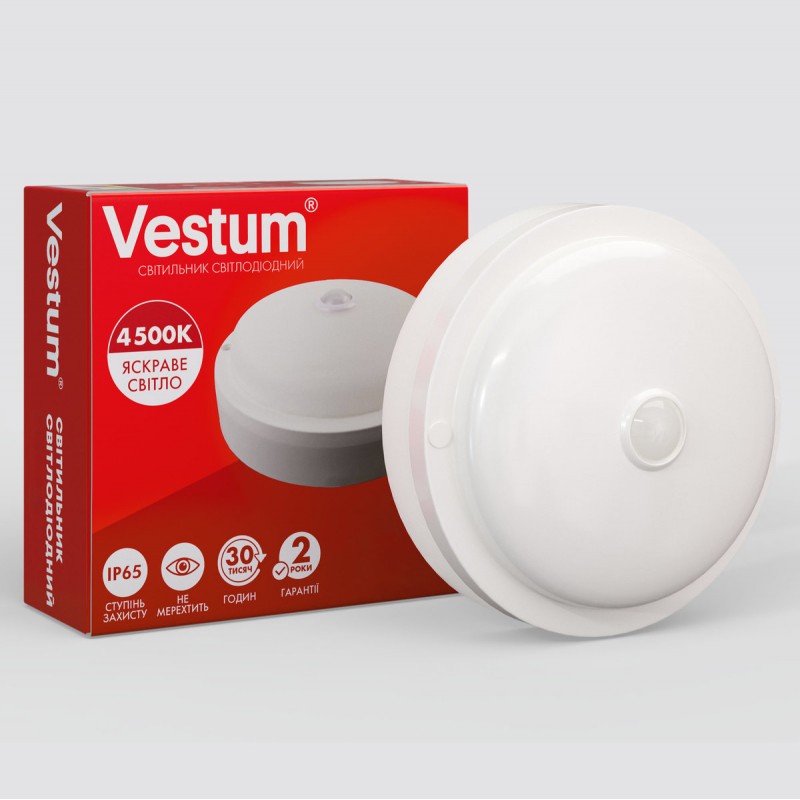 1-VS-7107 Світильник ЖКГ LED 15W круг Vestum з д/р