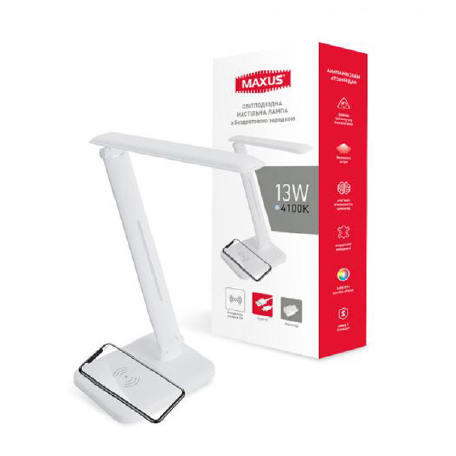 1-MDL-13W-WHQI Настільна лампа Maxus 13W 4100K WH