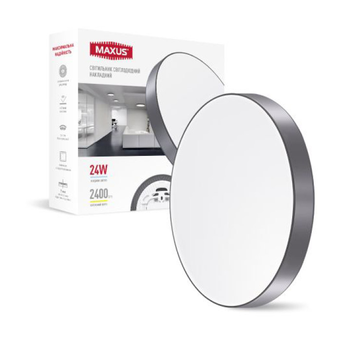 Світильник LED Maxus 2441 24W 4100K GR